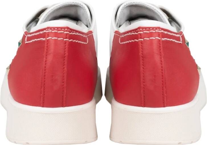 Geox Stijlvolle Veterschoenen met Antislip Zool White Dames