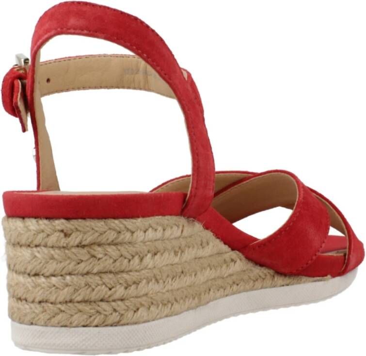 Geox Stijlvolle Wedges in Ischia Corda Red Dames