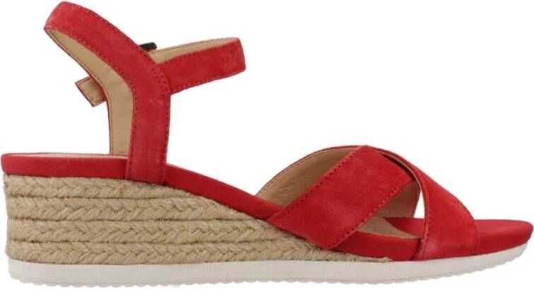 Geox Stijlvolle Wedges in Ischia Corda Red Dames