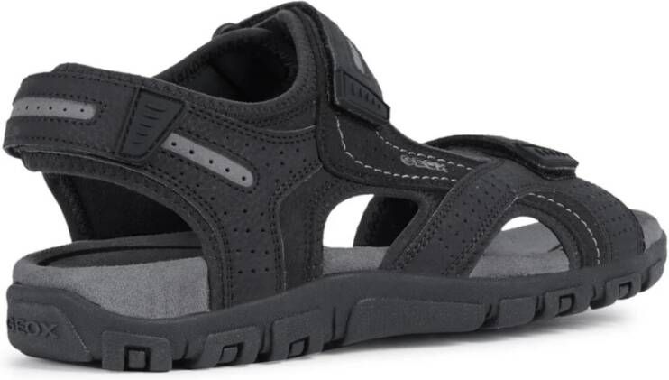 Geox Uomo Sandal Strada Stone Zwart Heren