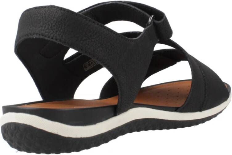 Geox Vega Platte Sandalen Black Dames