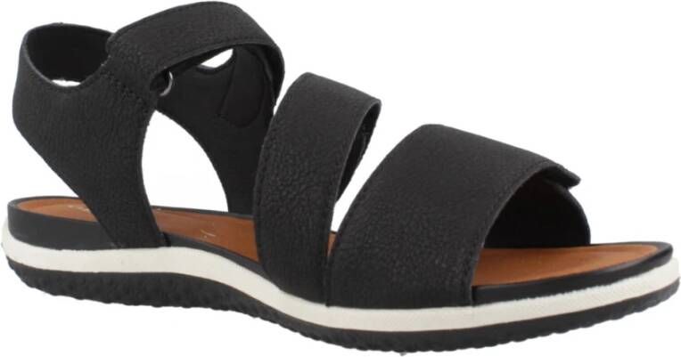 Geox Vega Platte Sandalen Black Dames