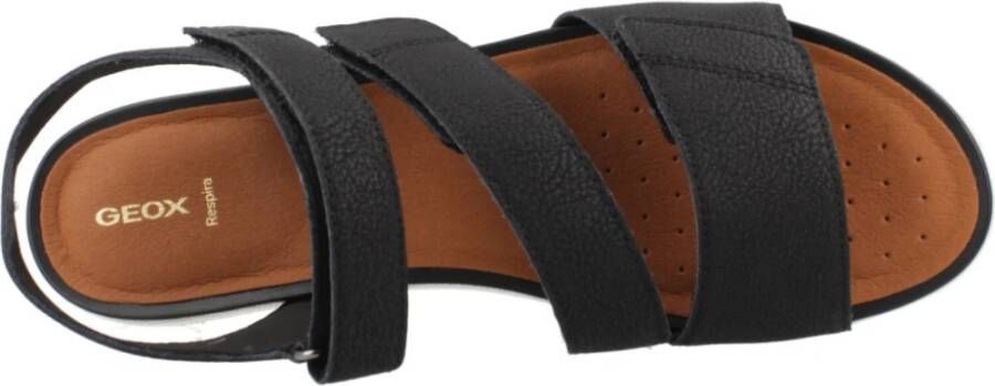 Geox Vega Platte Sandalen Black Dames