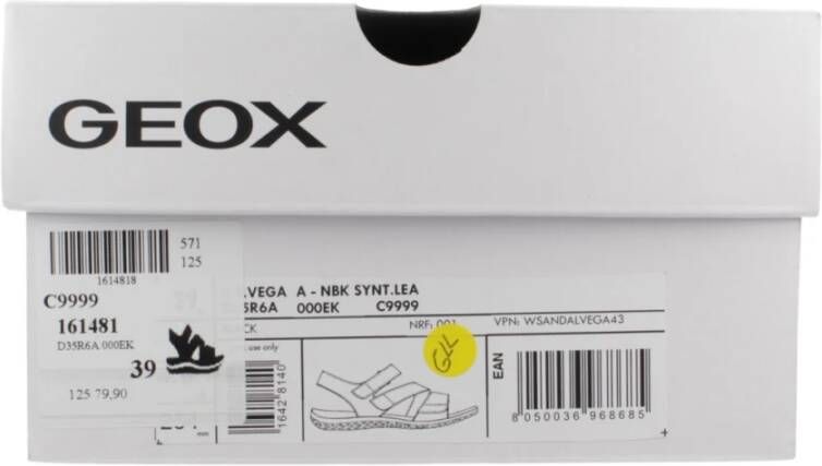 Geox Vega Platte Sandalen Black Dames