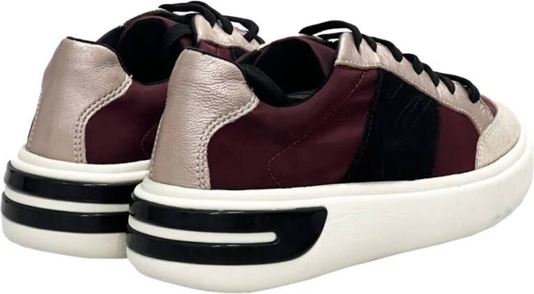 Geox Vetersneakers met ronde neus Bruin Dames