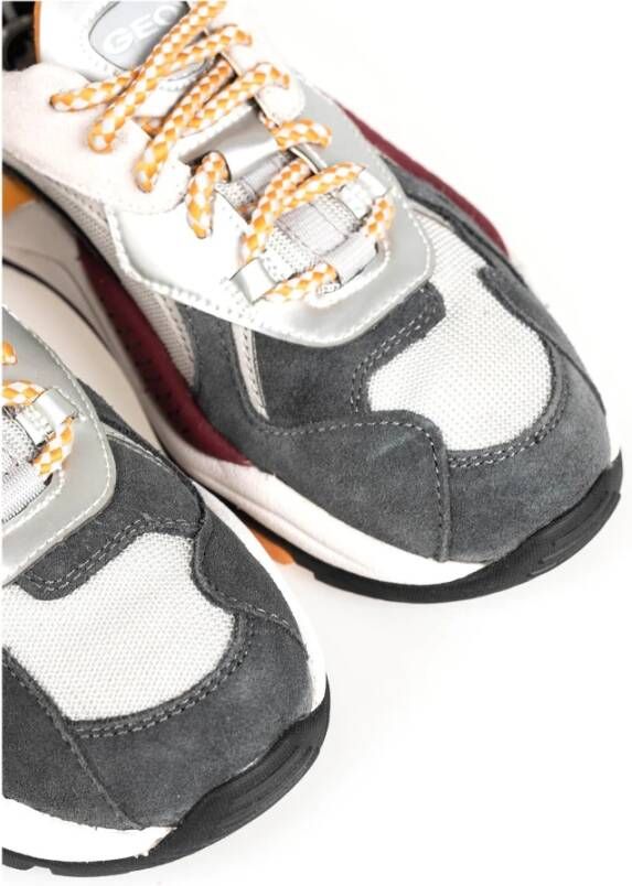 Geox Vetersneakers met ronde neus Geel Heren