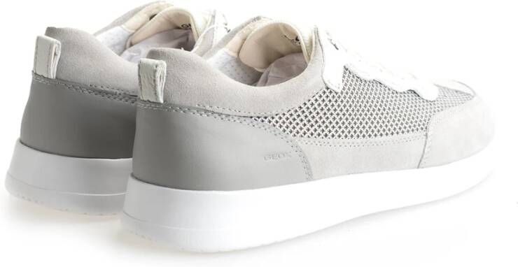 Geox Vetersneakers met ronde neus Wit Heren