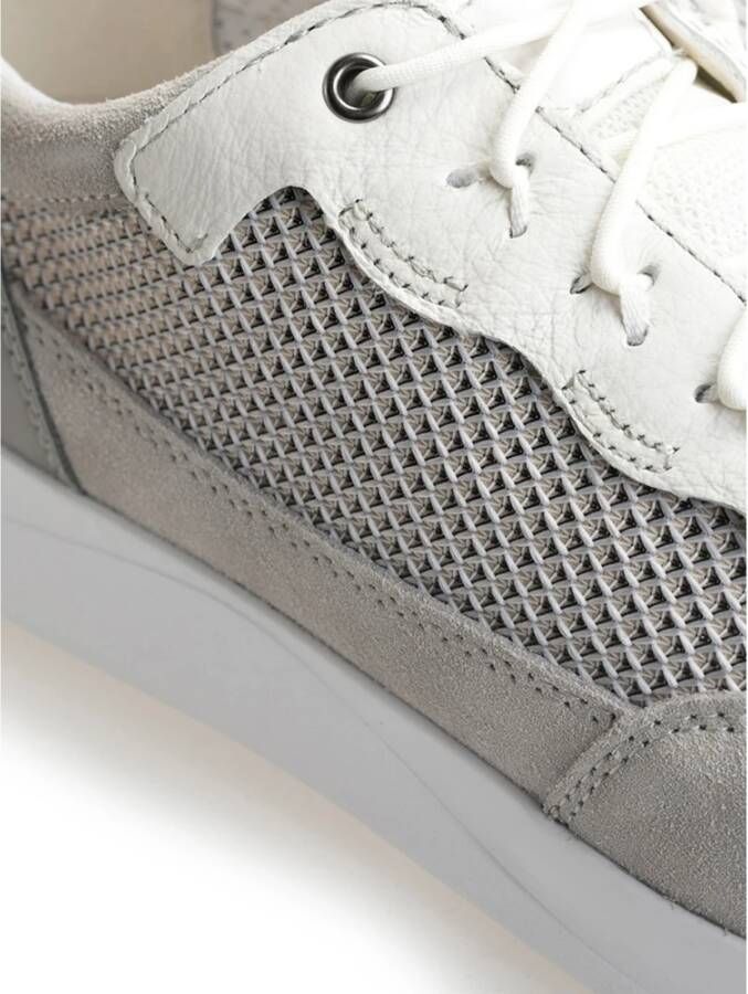 Geox Vetersneakers met ronde neus Wit Heren