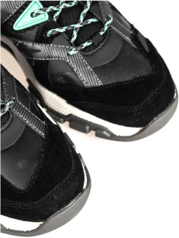 Geox Vetersneakers met ronde neus Zwart Heren
