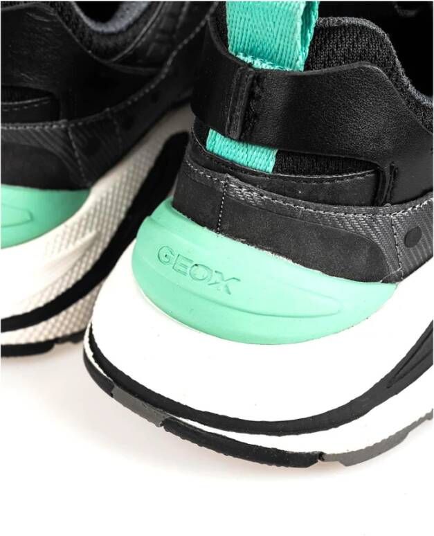 Geox Vetersneakers met ronde neus Zwart Heren