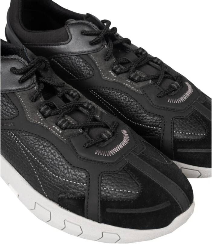 Geox Vetersneakers met ronde neus Zwart Heren