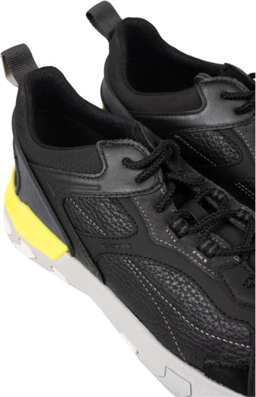 Geox Vetersneakers met ronde neus Zwart Heren