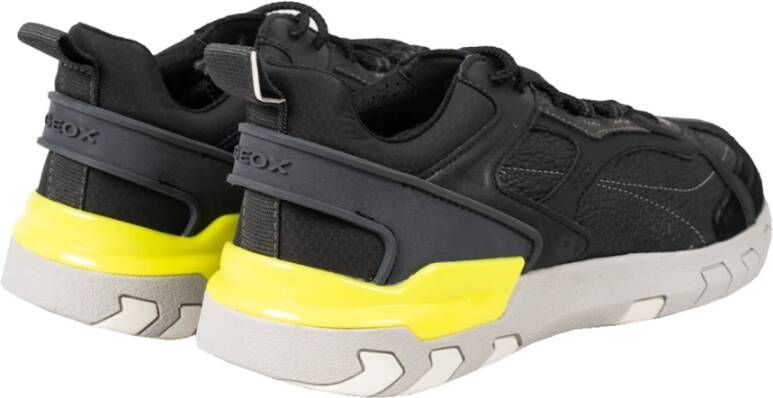 Geox Vetersneakers met ronde neus Zwart Heren