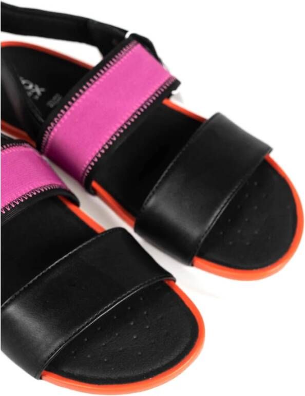 Geox Wedge Sandalen met Bandjes Zwart Dames