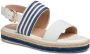 Geox Witte Blauwe Casual Platte Sandalen White Dames - Thumbnail 4