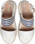 Geox Witte Blauwe Casual Platte Sandalen White Dames - Thumbnail 9