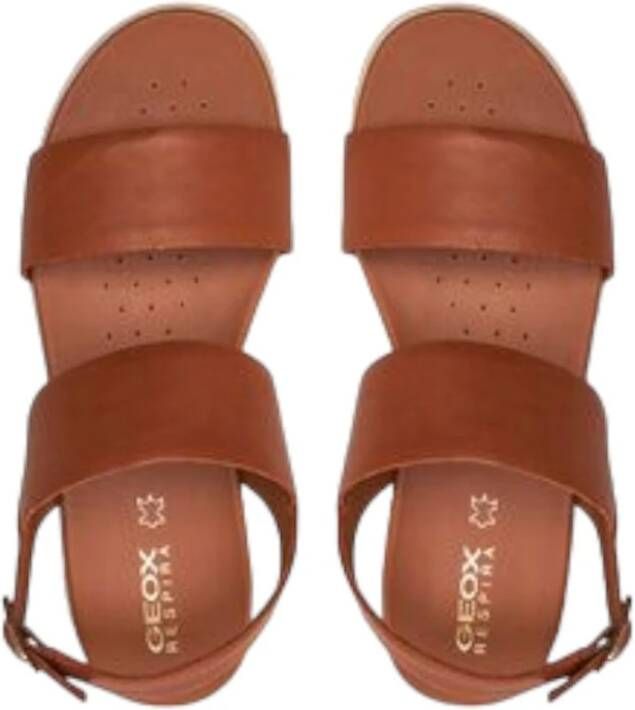 Geox Wig Sandalen Brown Dames