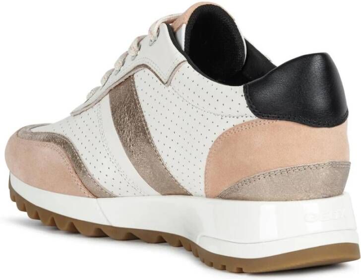 Geox Witte abrikoos sneakers voor vrouwen Wit Dames