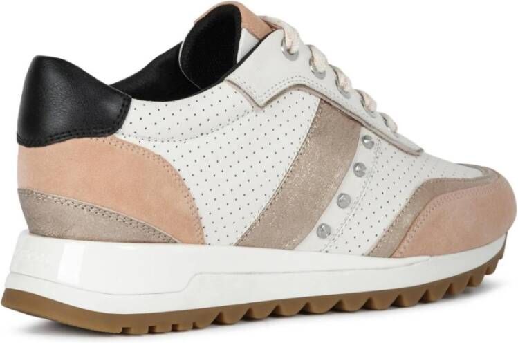 Geox Witte abrikoos sneakers voor vrouwen Wit Dames