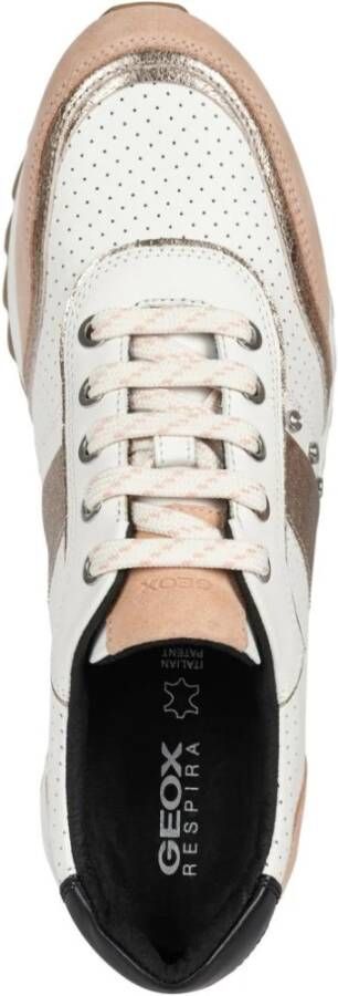 Geox Witte abrikoos sneakers voor vrouwen Wit Dames