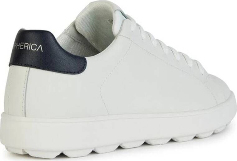 Geox Witte Marine Sneakers voor Mannen White Heren