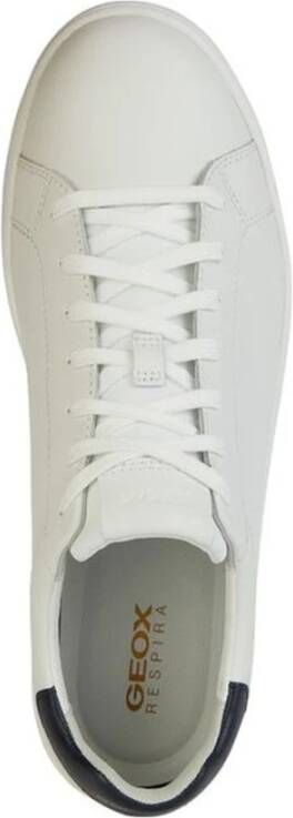 Geox Witte Marine Sneakers voor Mannen White Heren