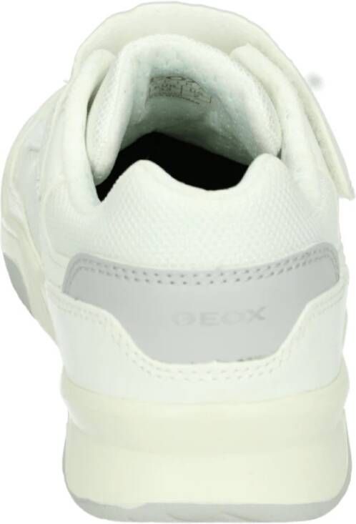 Geox Witte Meisjes Lage Schoenen met Uitneembaar Voetbed