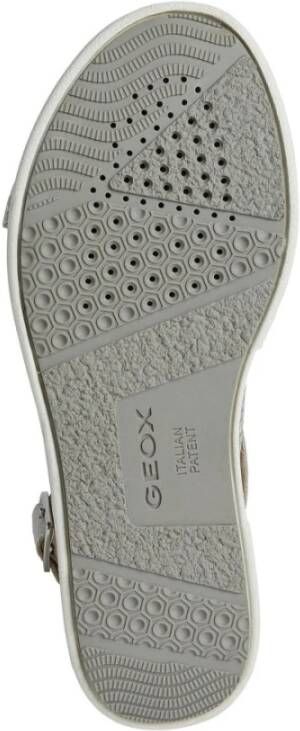 Geox Witte platte sandalen voor vrouwen White Dames