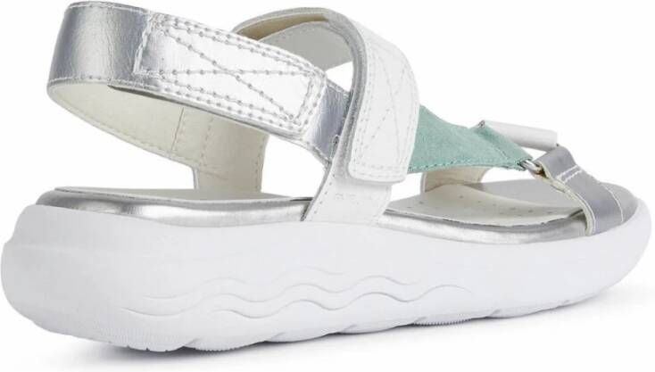 Geox Witte platte sandalen voor vrouwen White Dames