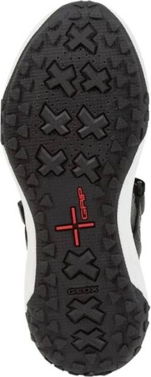 Geox Zwarte platte sandalen voor vrouwen Black Dames