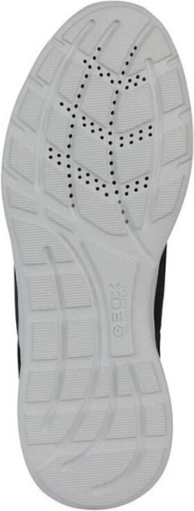 Geox Zwarte Sanzio Sneakers voor Mannen Black Heren