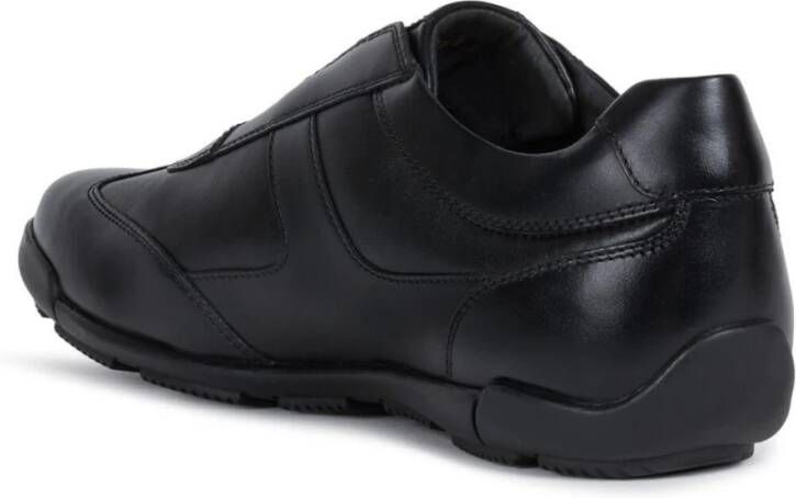 Geox Zwarte Veterschoenen voor Mannen Black Heren