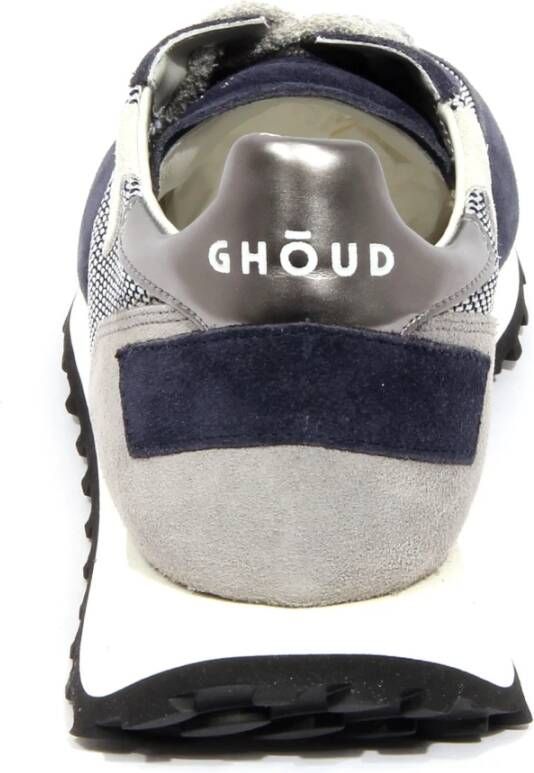 Ghoud Blauwe Mesh Leren Sneakers