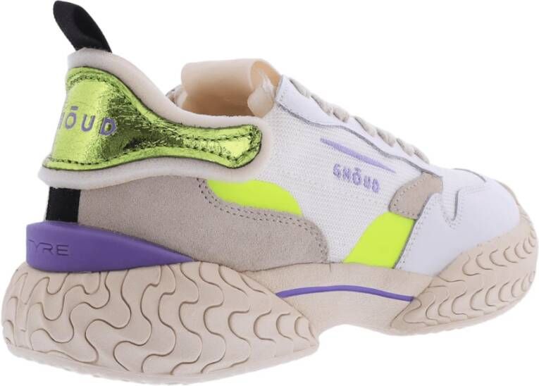 Ghoud Dames Tyre Sneaker Wit Geel Multicolor Dames