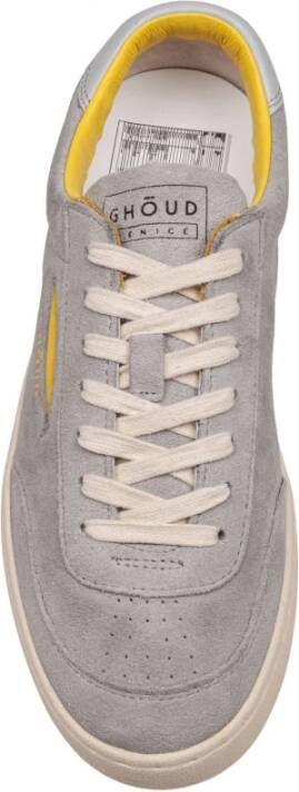 Ghoud Grijs Gele Suède Sneakers met Veters