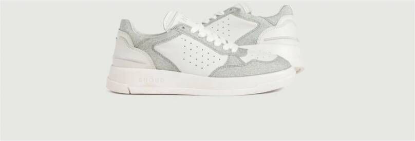 Ghoud Lage leren trainers met grijze suède inzetstukken White Dames