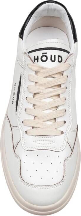 Ghoud Leren Sneakers Zwart Wit Vetersluiting