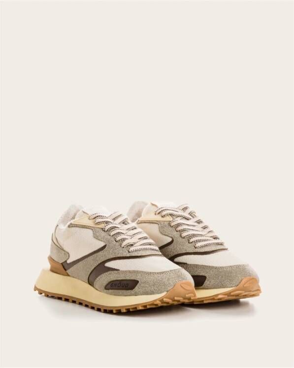 Ghoud Rush One Leren Basket Sneakers Brown Dames