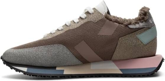 Ghoud Beige Roze Leren Sneakers Beige Dames