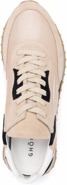 Ghoud Beige Leren Drop Panel Sneakers Beige Heren