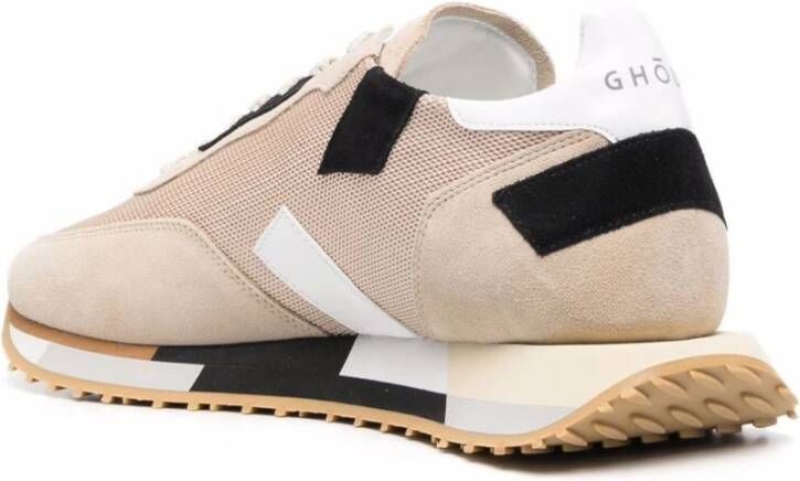 Ghoud Beige Leren Drop Panel Sneakers Beige Heren