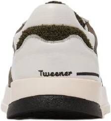 Ghoud Witte leren sneakers met groene accenten Bruin Heren