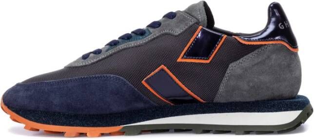 Ghoud Grijs Blauw Suède Sneakers Grijs Heren