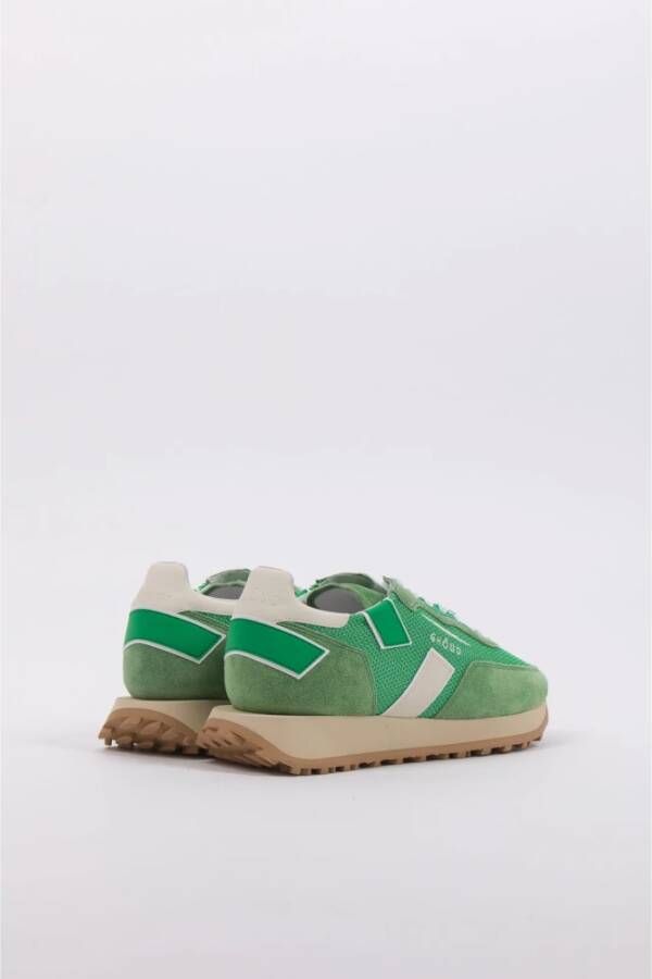 Ghoud Groene Leren Mesh Sneakers Groen Dames