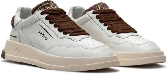 Ghoud Witte Leren Sneakers Wit Dames