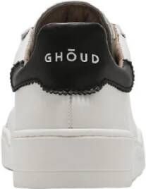 Ghoud Lage witte sneakers met zwarte hiel Wit Heren