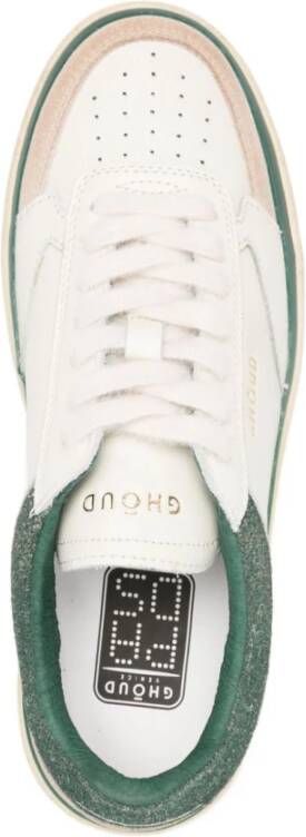 Ghoud Witte Lage Geborstelde Sneakers