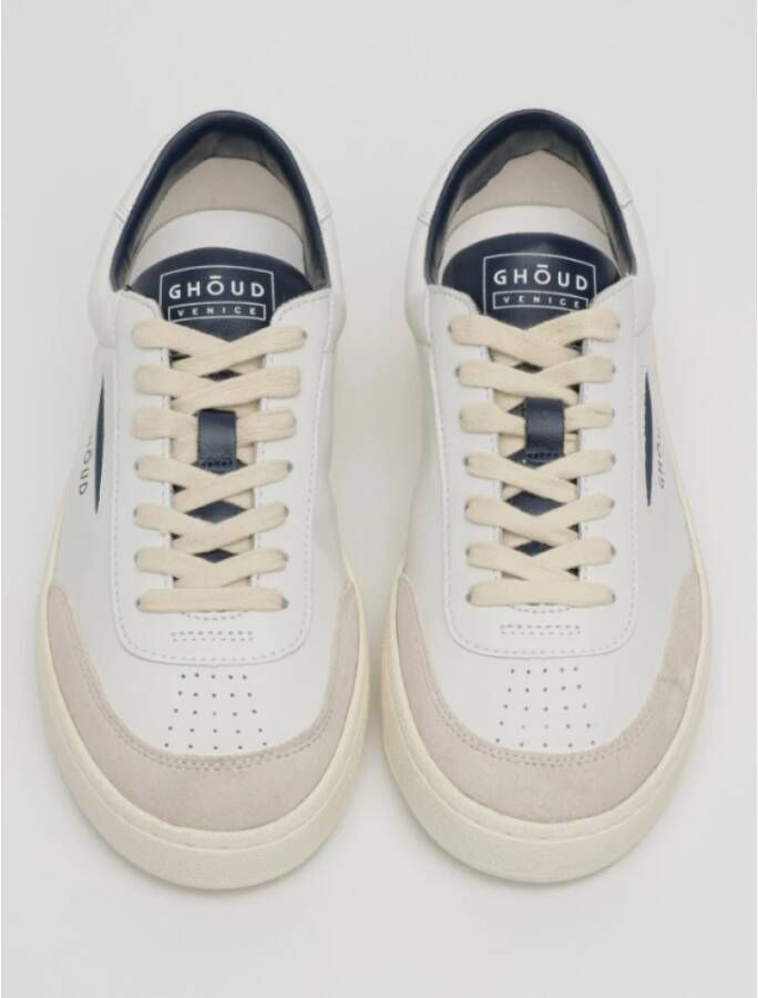 Ghoud Witte leren sneakers met 3D-logo