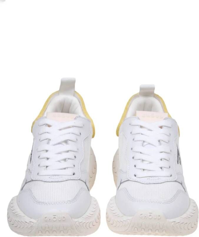 Ghoud Witte Mesh Leren Sneakers met Kleurrijke Details White Dames