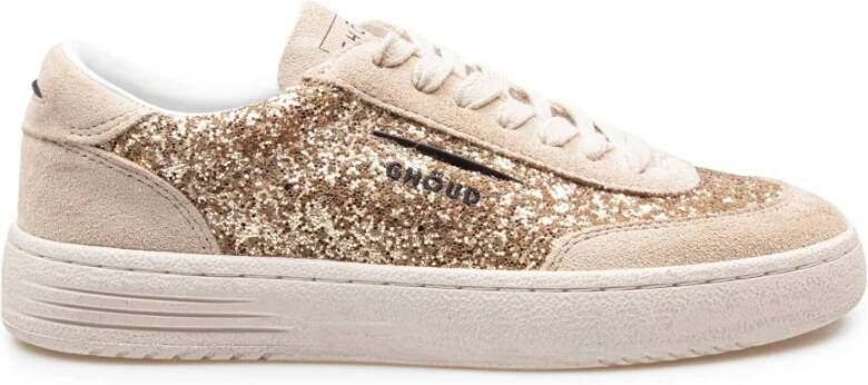 Ghoud Zand Goud Glitter Sneakers Vetersluiting